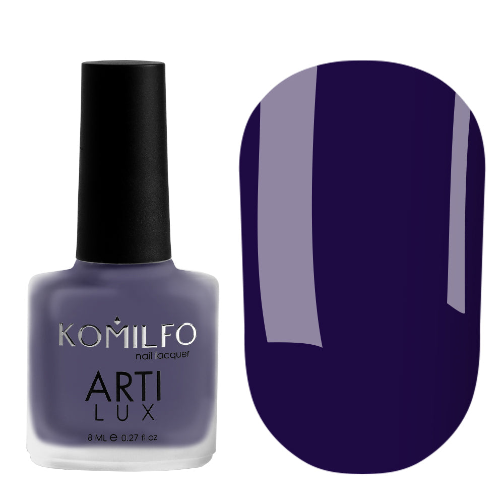 KOMILFO ARTILUX 026 NAIL REGULAR POLISH(NOT A GEL)(DARK BLUE, ENAMEL), 8 ML 222026