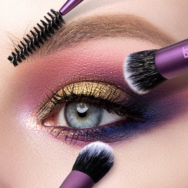 Trío de brochas de maquillaje para sombras y difuminado de REAL TECHNIQUES