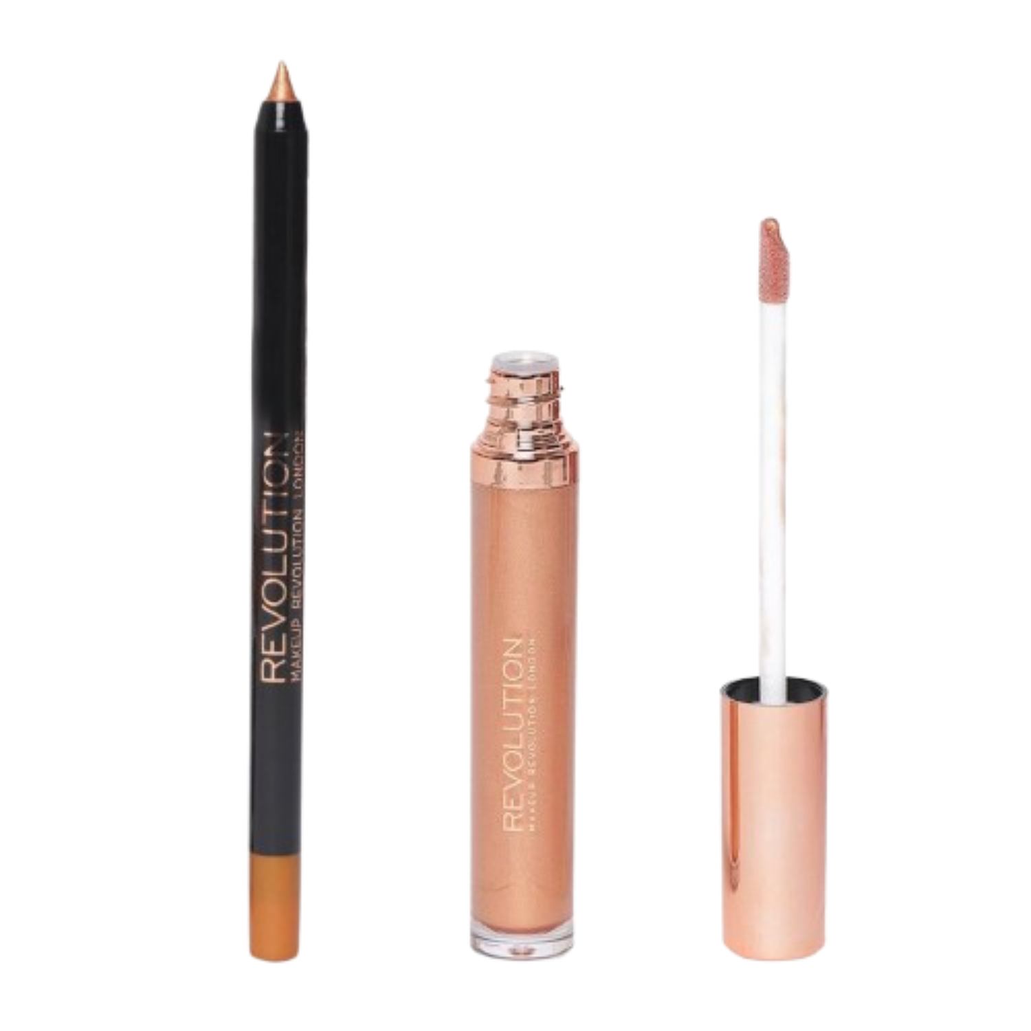 Kit de contorno de labios REVOLUTION Retro Luxe: lápiz y barra de labios (paquete económico)