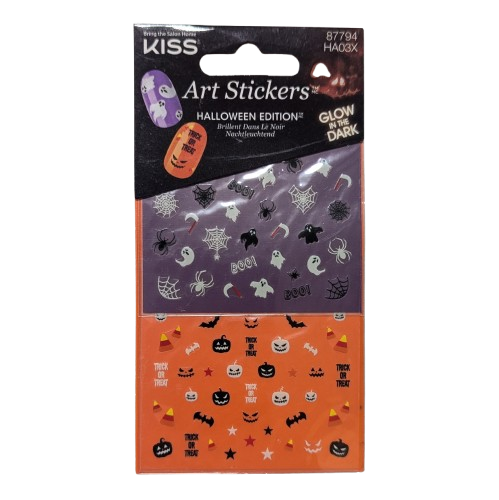 Pegatinas artísticas KISS Edición Halloween que brillan en la oscuridad (paquete doble)