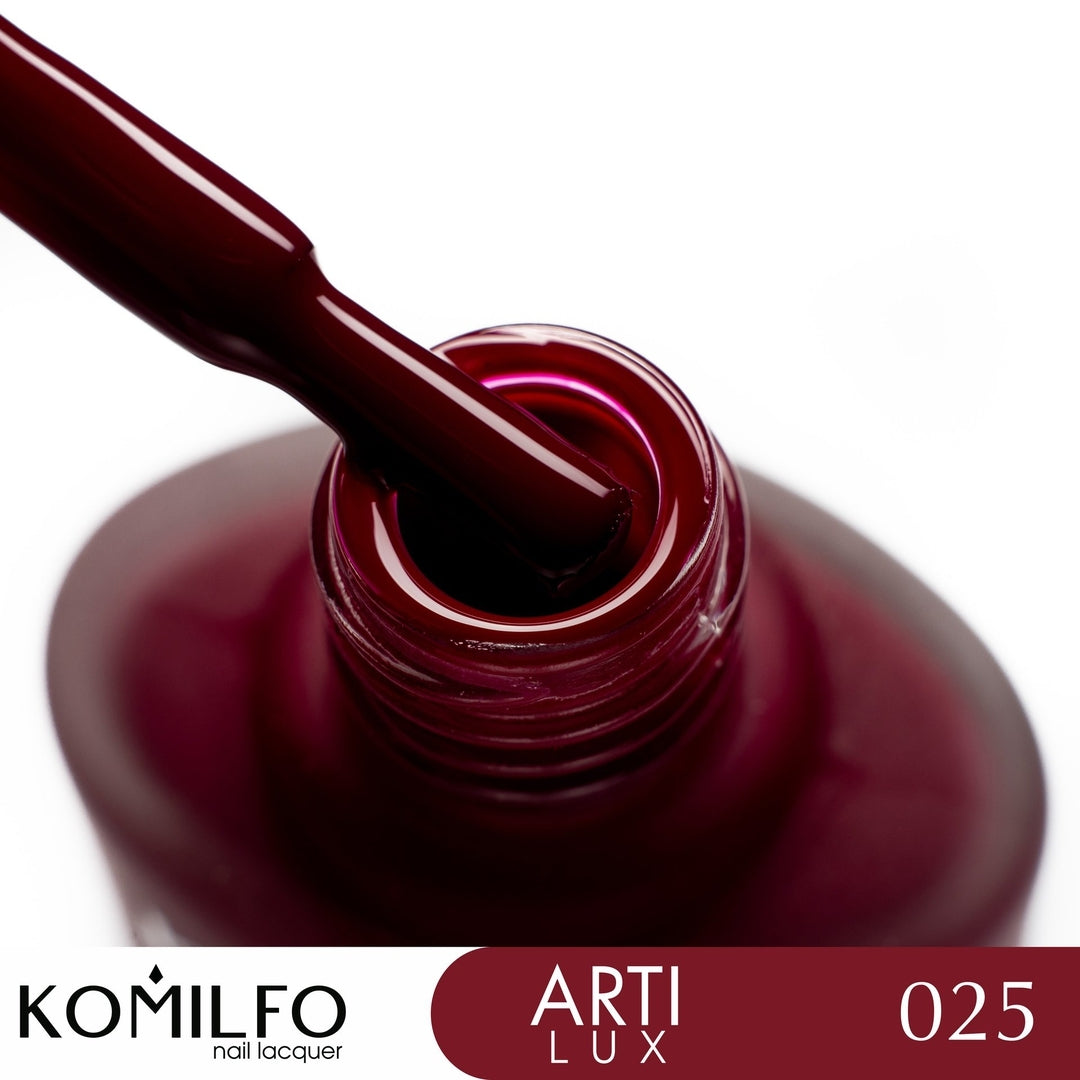 KOMILFO ARTILUX 025 NAIL REGULAR POLISH(NOT A GEL)(MARSALA, ENAMEL), 8 ML 222025
