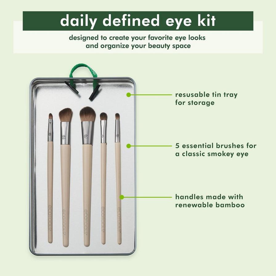 Kit de brochas de maquillaje de ojos definido diario ECOTOOLS