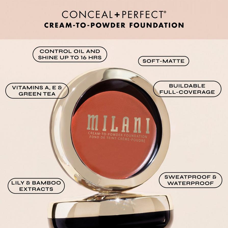 Base de maquillaje en crema y polvo MILANI Conceal+Perfect Smooth Finish
