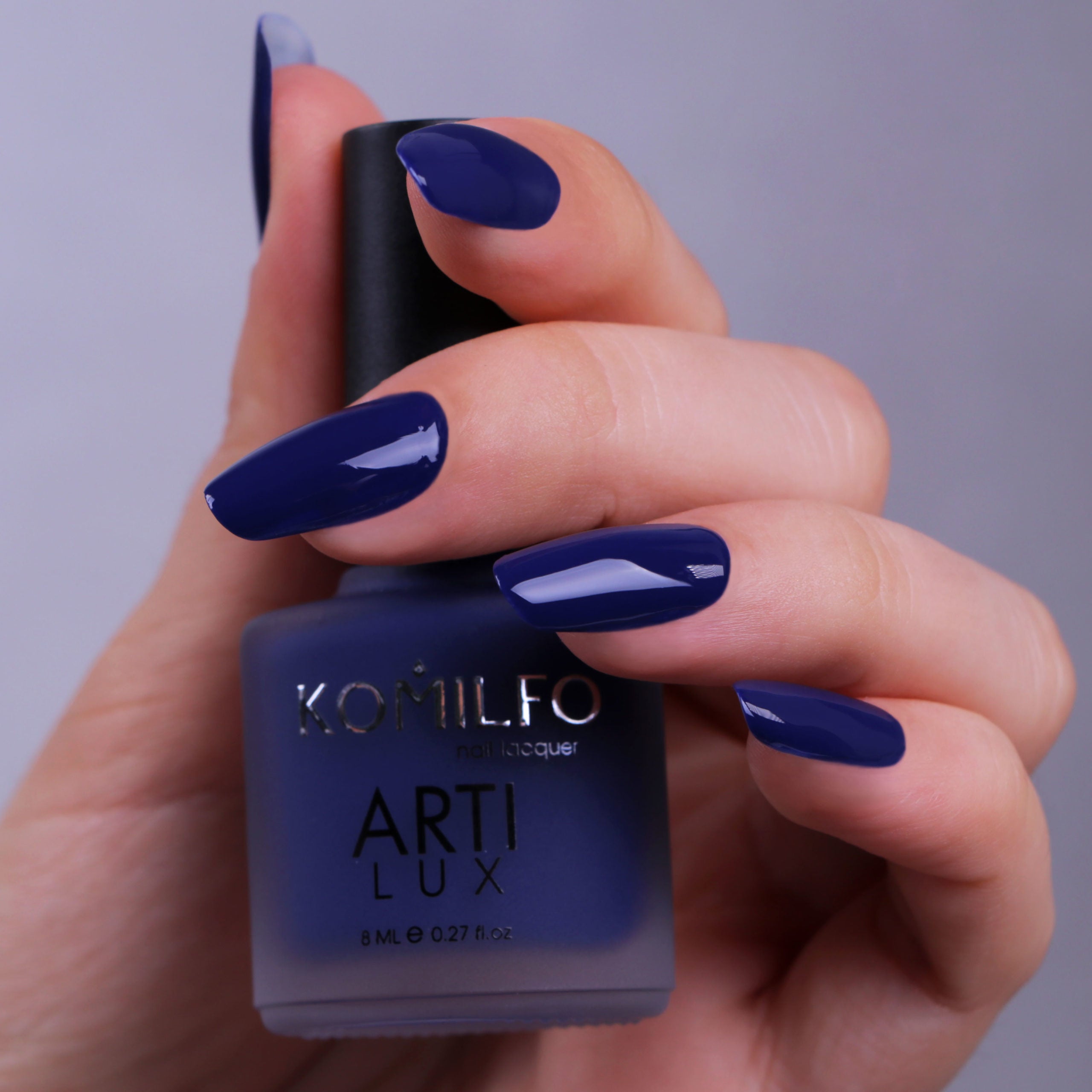 KOMILFO ARTILUX 026 NAIL REGULAR POLISH(NOT A GEL)(DARK BLUE, ENAMEL), 8 ML 222026