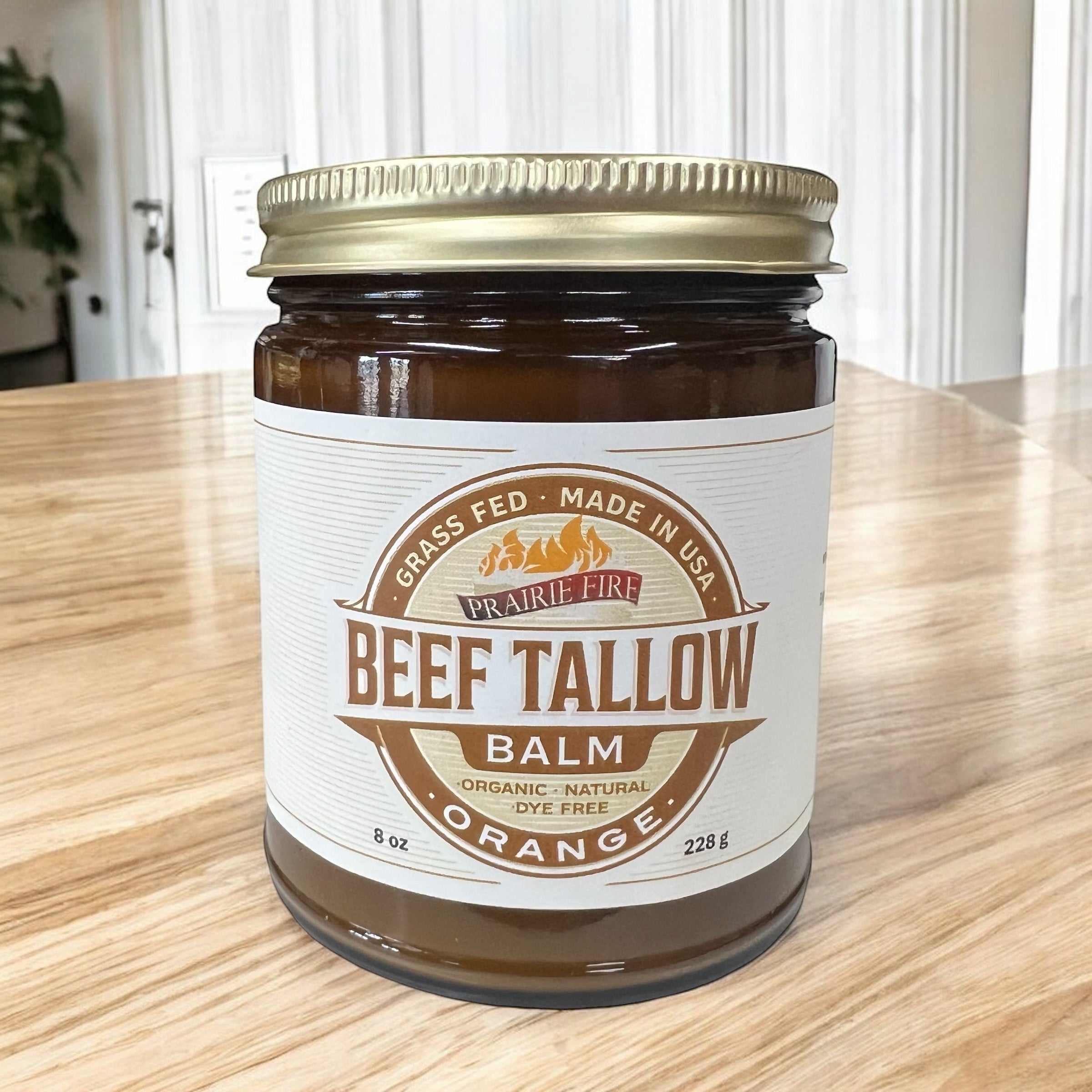 Grass Fed Beef Tallow Balm - 8 oz - Made in USA - Organic Grass Fed and Finished - Moisturizing Skin Care