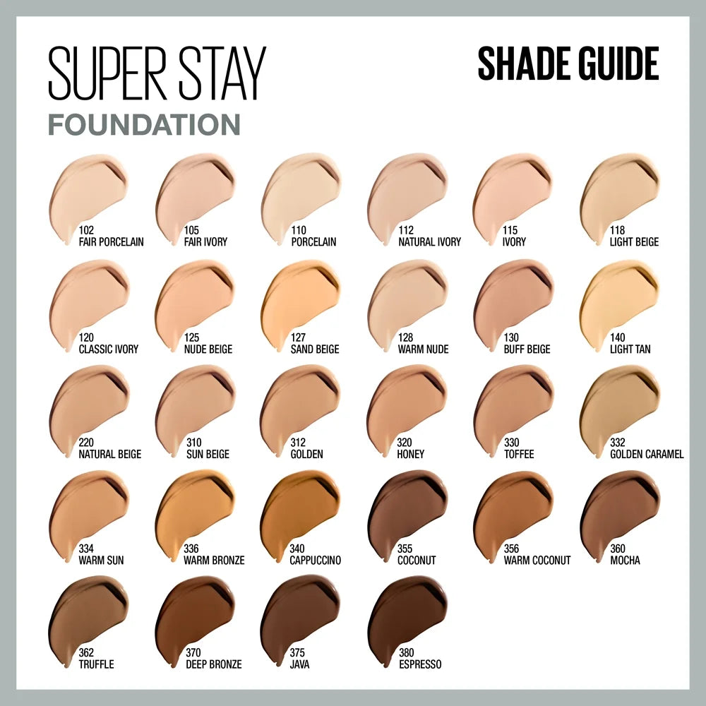 Base de maquillaje SuperStay Full Coverage de MAYBELLINE
