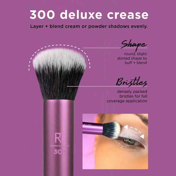 Trío de brochas de maquillaje para sombras y difuminado de REAL TECHNIQUES