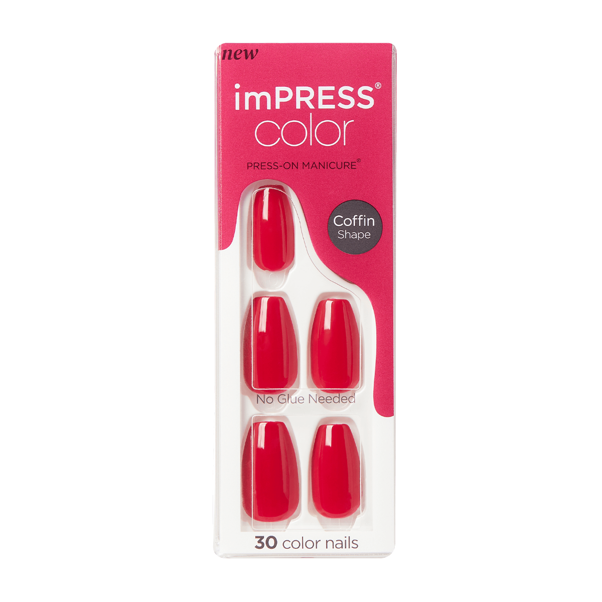 Uñas postizas de color KISS ImPRESS