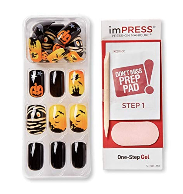 KISS ImPress Glow In The Dark Press-On Nails Halloween Limited Edition