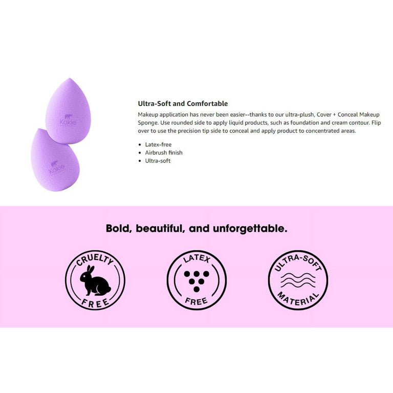 Juego de 2 esponjas de belleza KOKIE Cover + Conceal