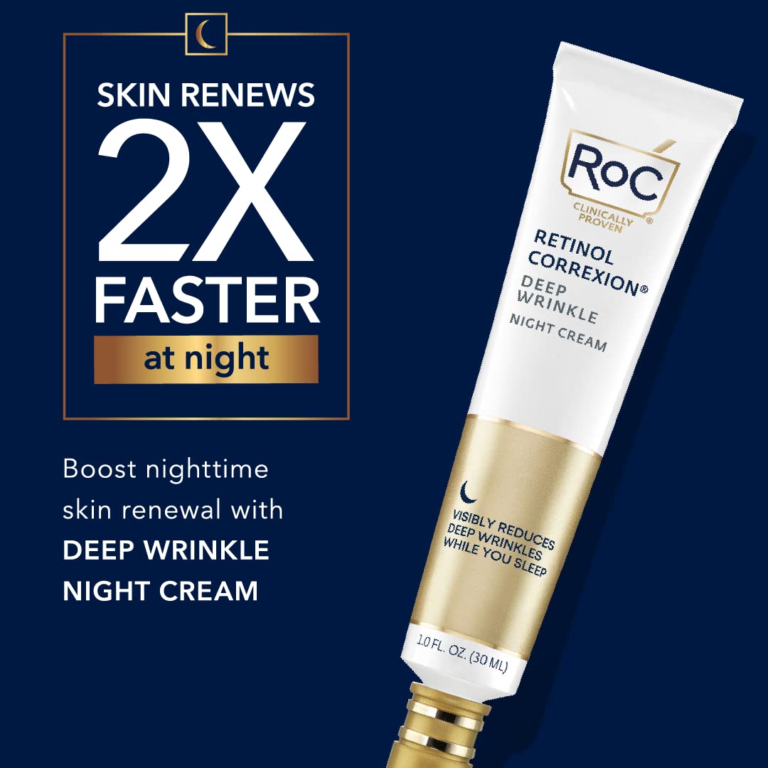Crema de noche antienvejecimiento RoC Retinol Correxion Deep Wrinkle (1.3 oz)