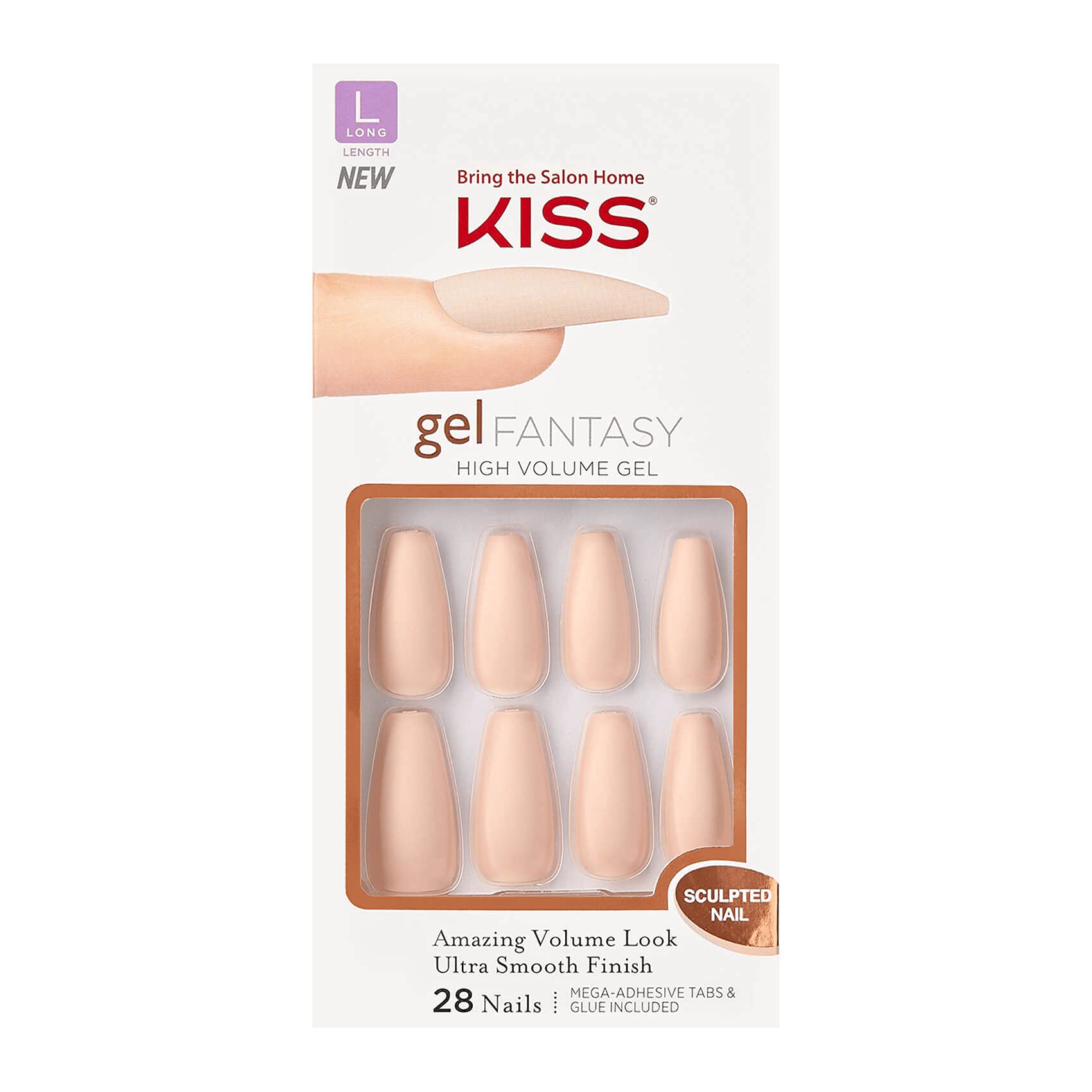 Uñas esculpidas de fantasía en gel KISS