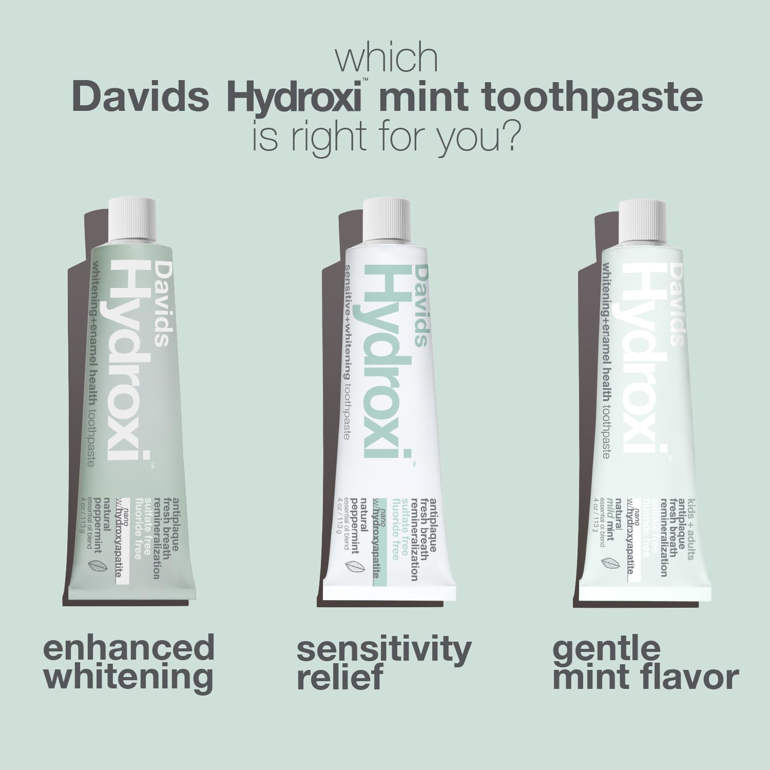 DAVIDS Sensitive + Whitening Toothpaste 4 fl oz.