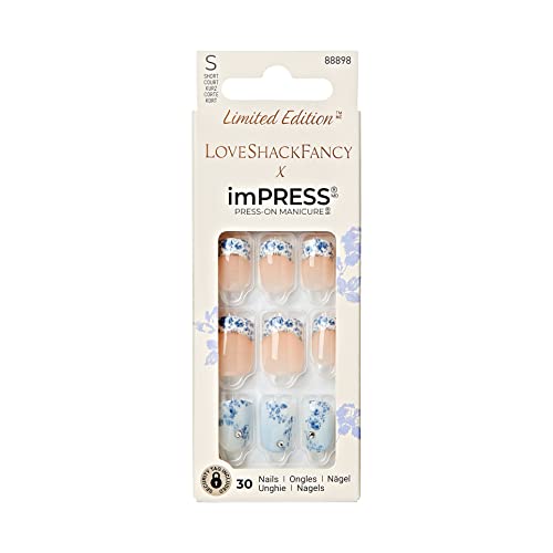 Manicura a presión KISS LoveShackFancy x imPRESS (Edición limitada)