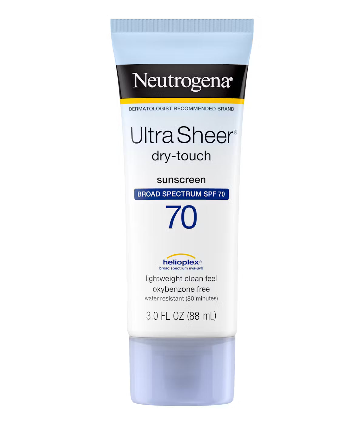 Protector solar ultratransparente de tacto seco de amplio espectro FPS 55 de Neutrogena