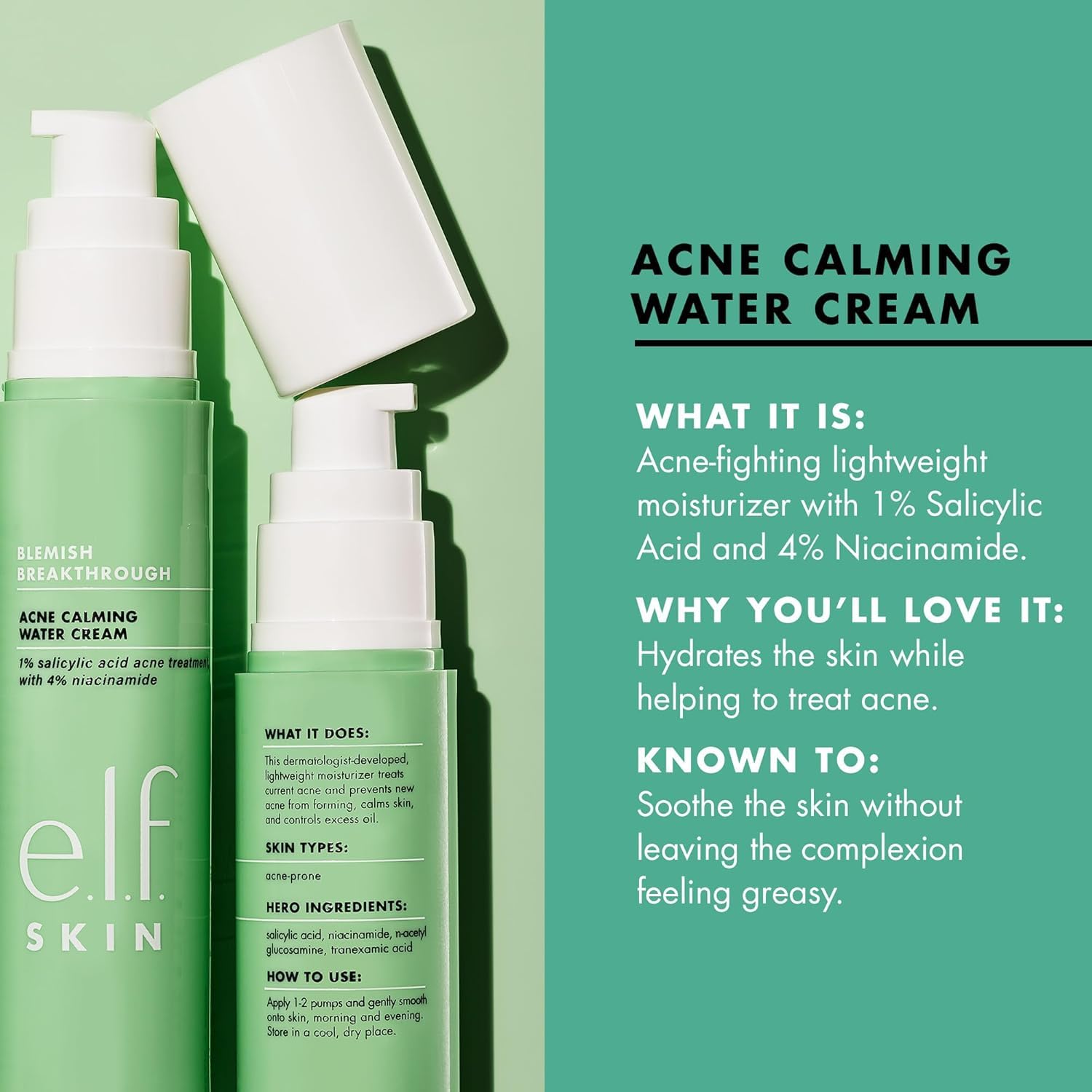 e.l.f SKIN Blemish Breakthrough Calming Water Cream