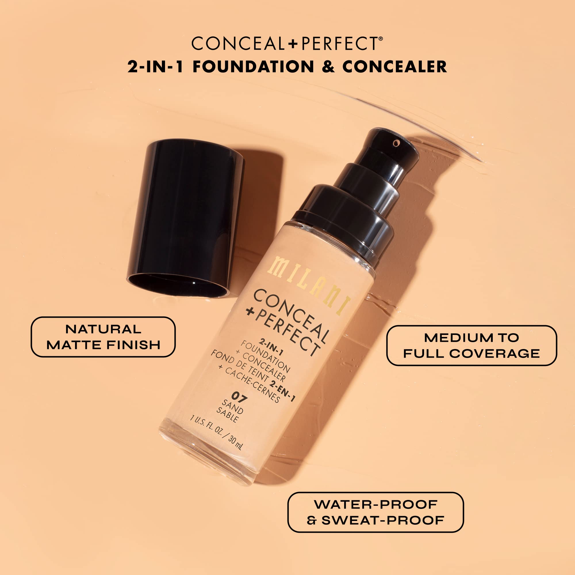 MILANI Conceal + Base Perfecta 2 en 1 + Corrector