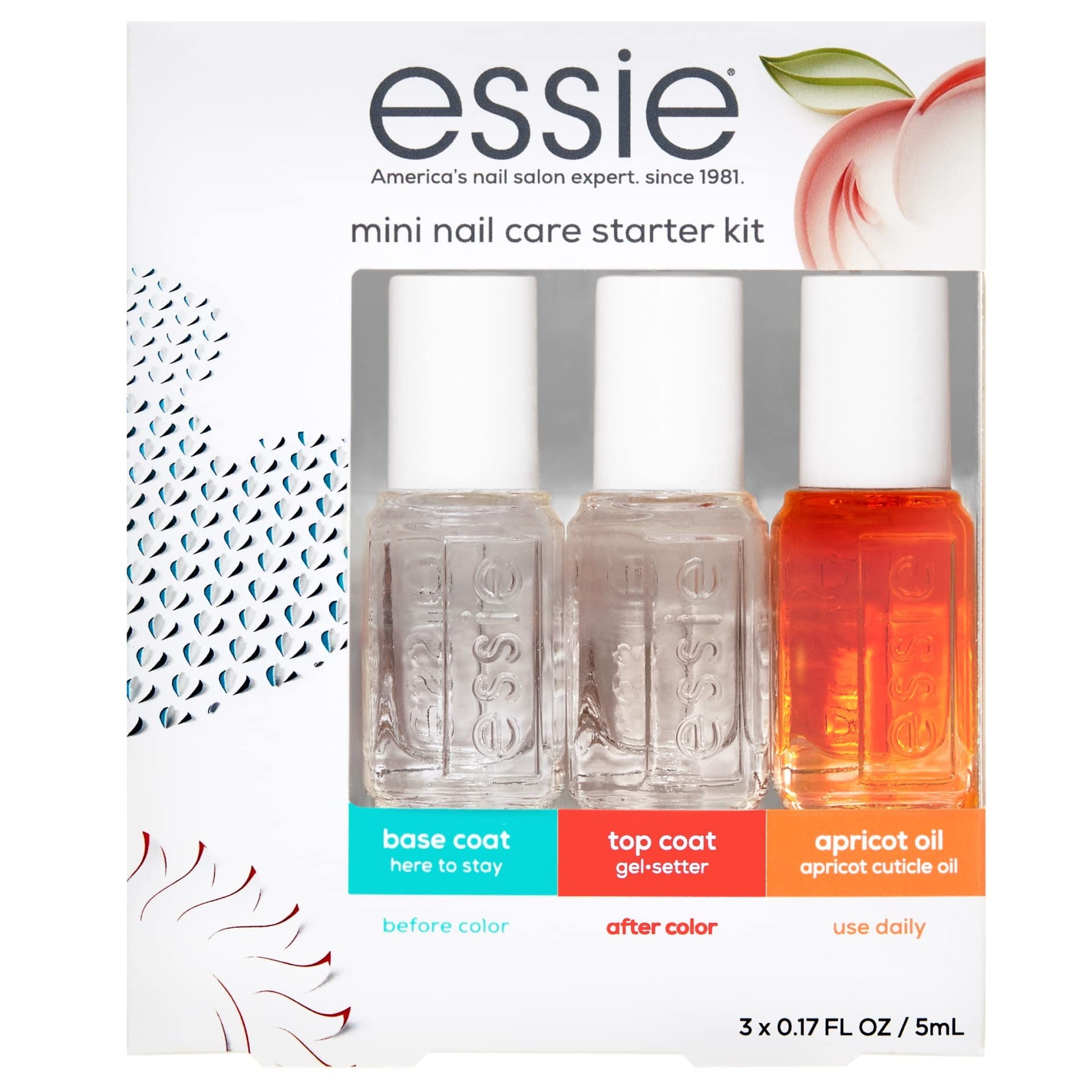 ESSIE 3 Piece Mini Nail Care Essentials Starter Kit