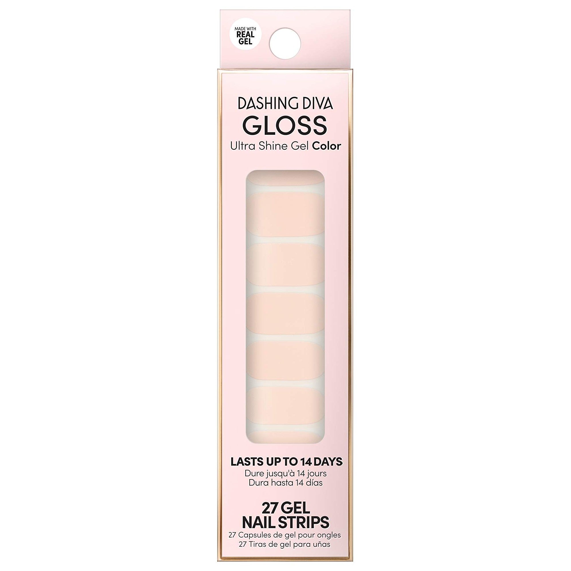 Tiras de gel para uñas DASHING DIVA Gloss Ultra Shine de 27 unidades