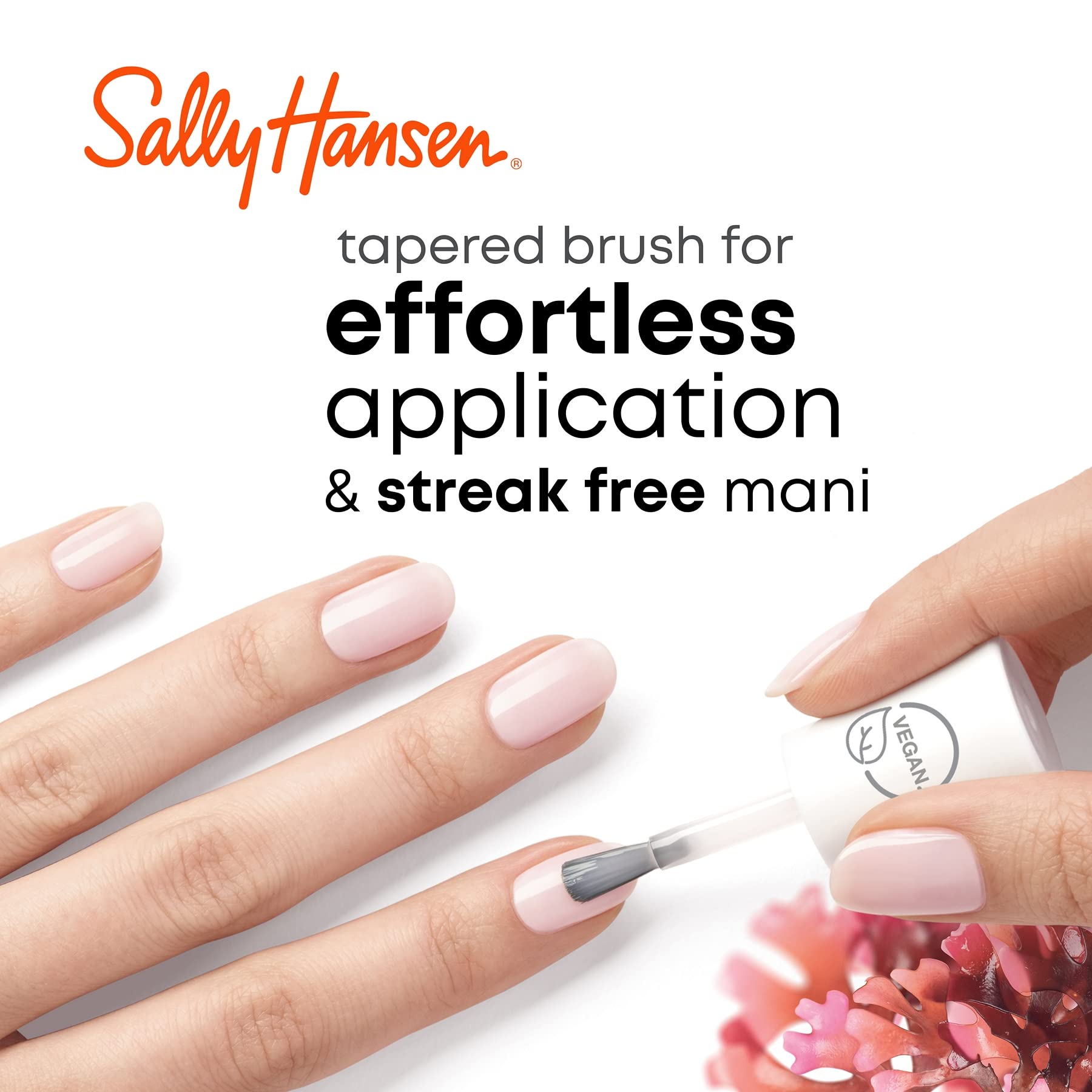 SALLY HANSEN Esmalte de uñas vegano, bueno, suave, puro y con aceite