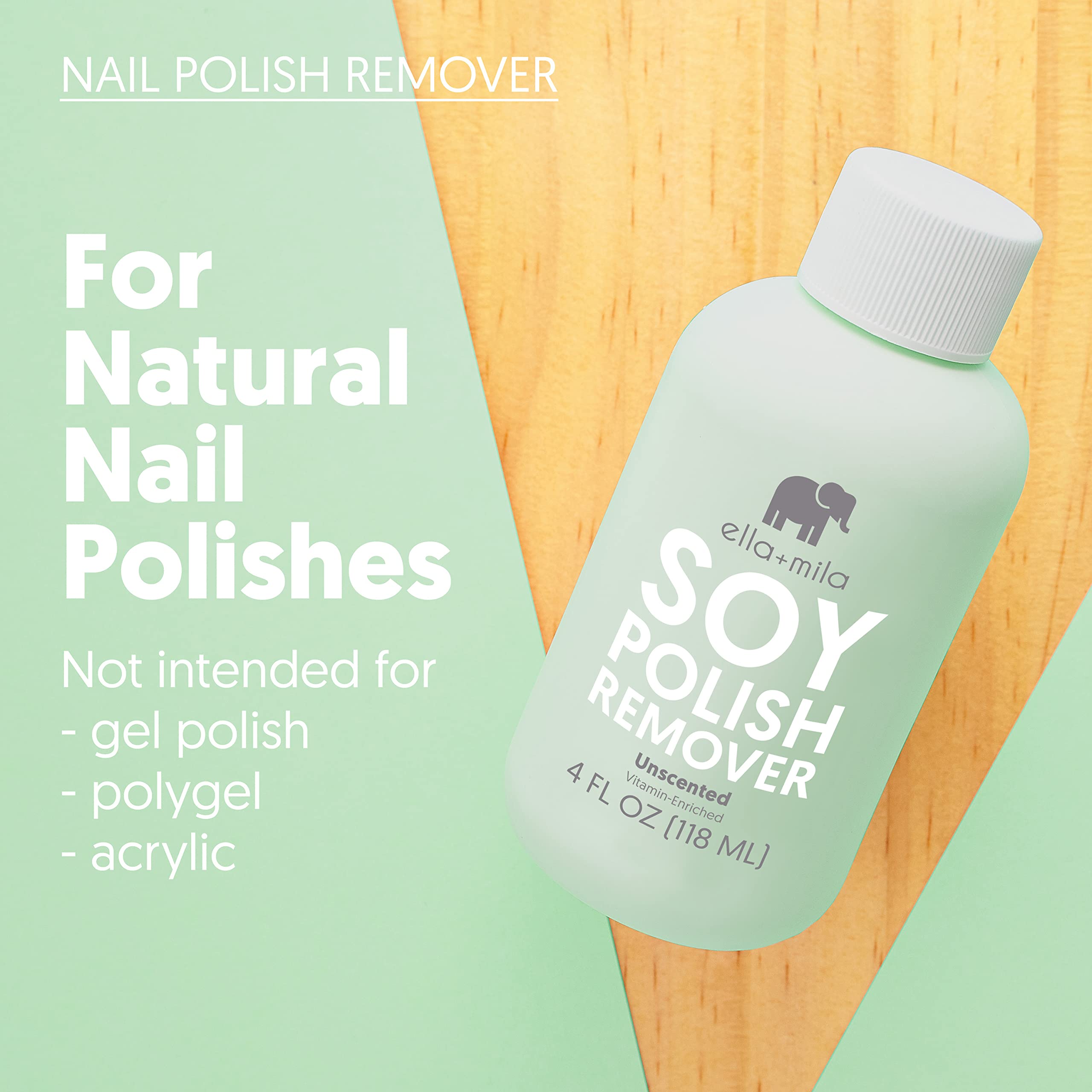 Quitaesmalte de uñas de soja ELLA+MILA