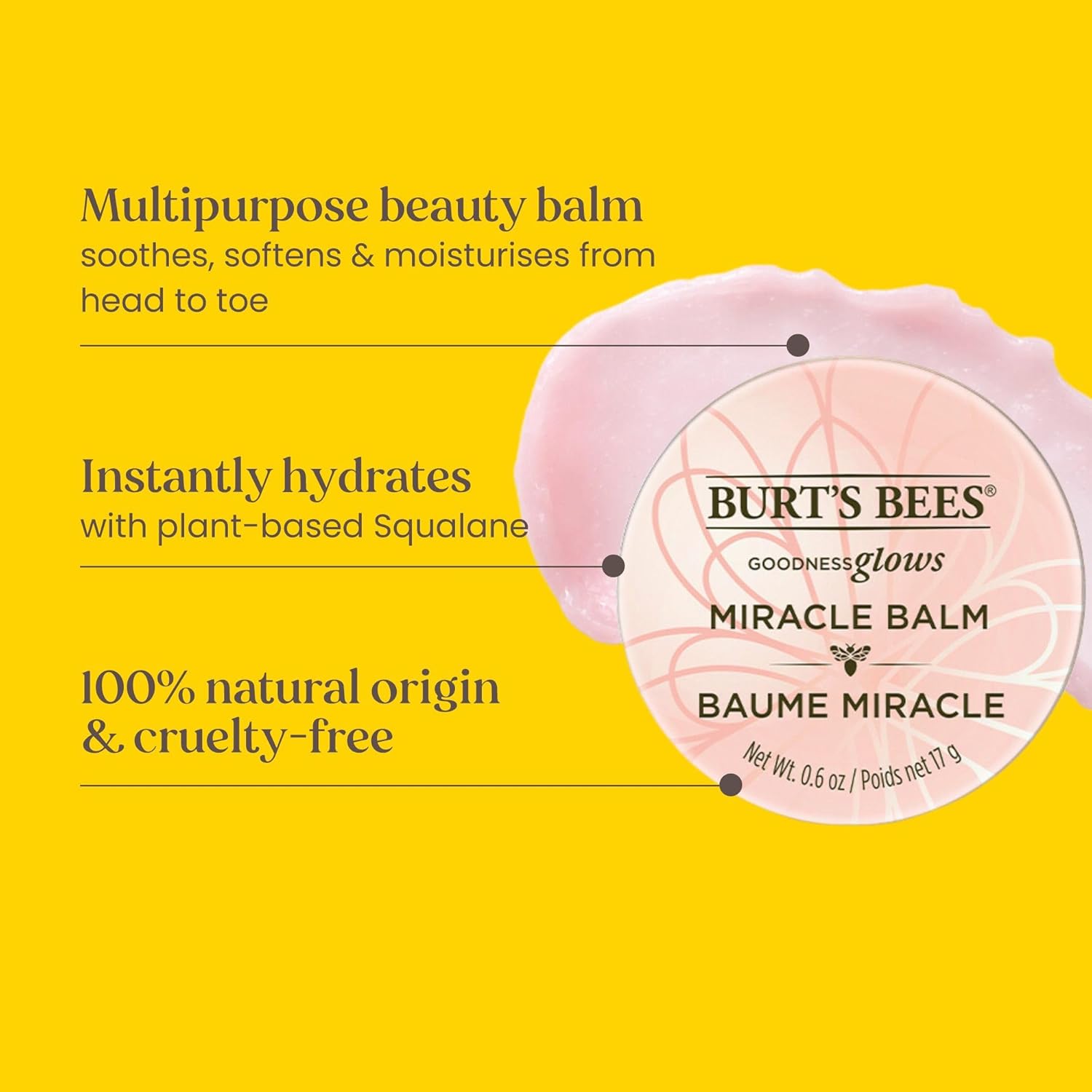 BURT'S BEES 100% Natural Origin Goodness Glows Miracle Balm