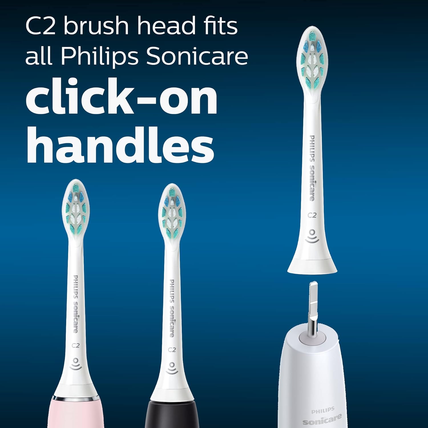 PHILIPS Sonicare Genuine C2 Optimal Plaque Control Toothbrush Heads