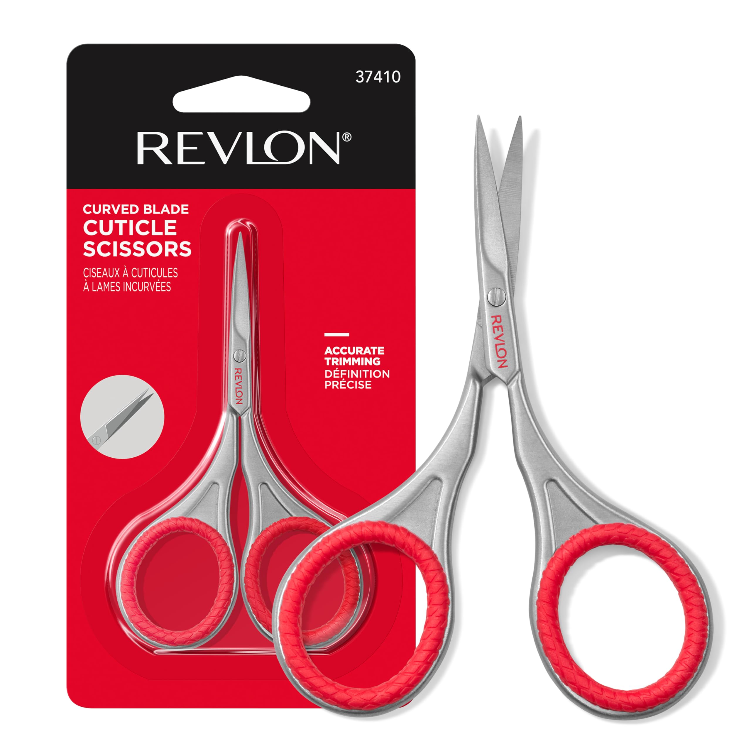 Tijeras para uñas REVLON, hoja curva
