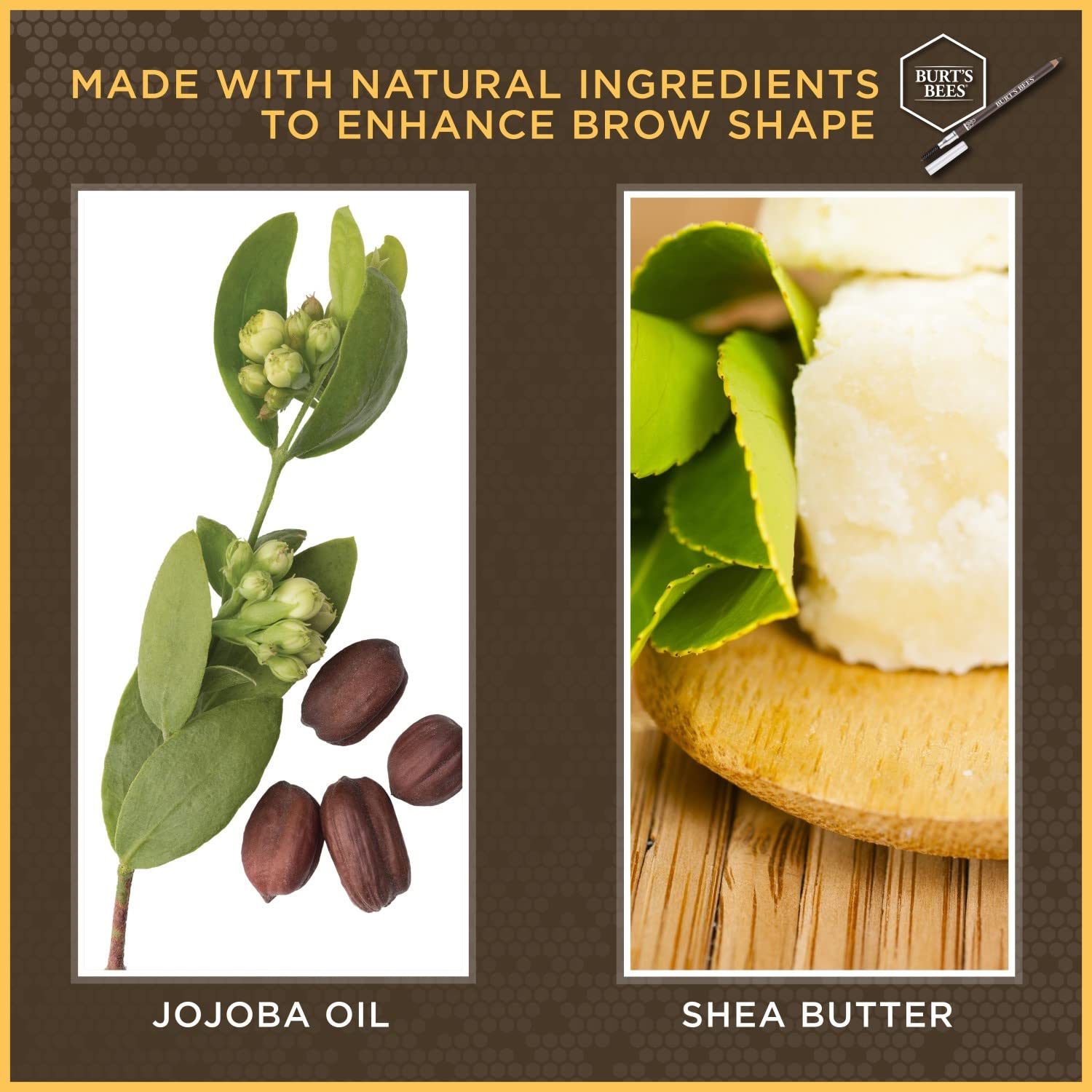 Lápiz para cejas BURT'S BEES Fill, Define & Shape