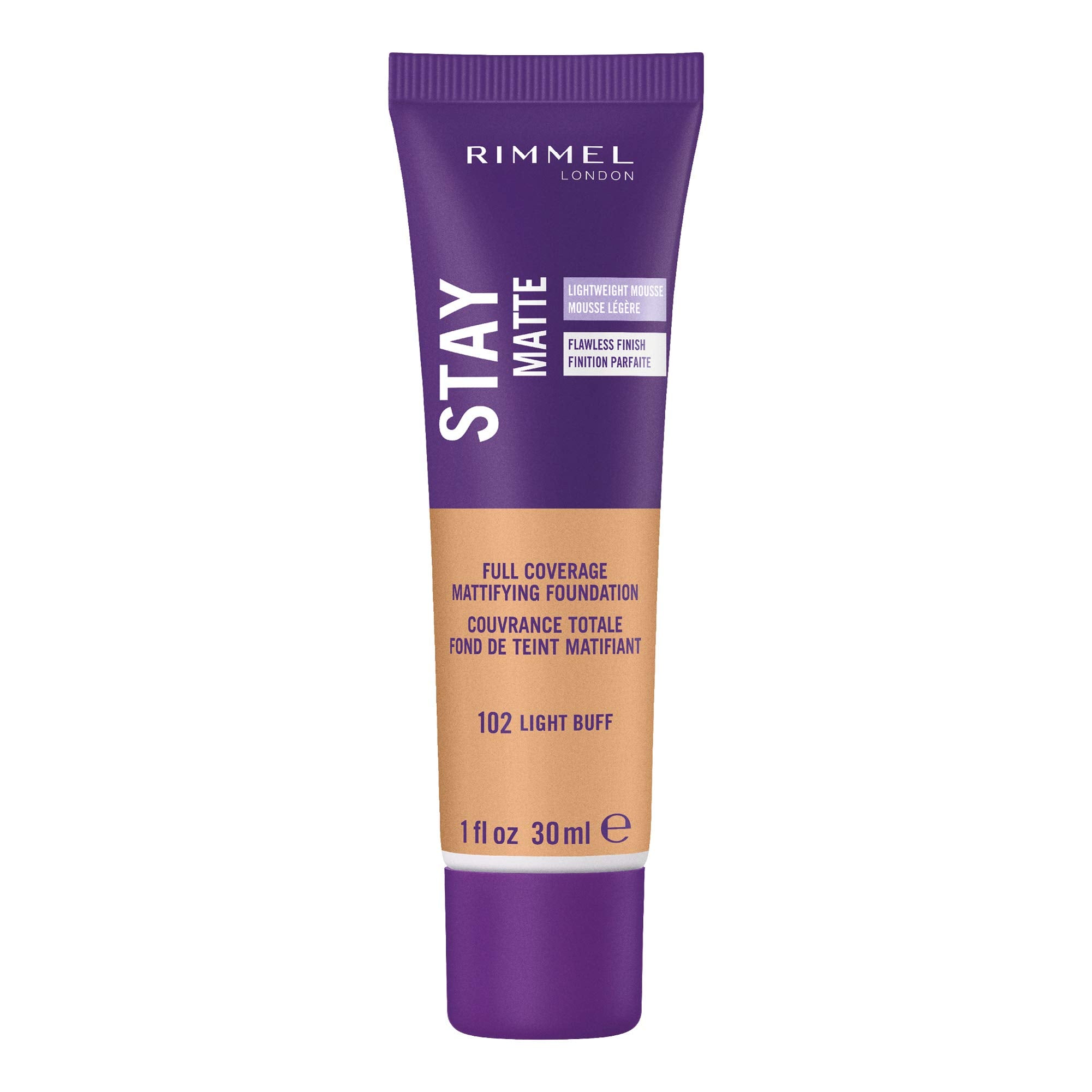 Base de maquillaje líquida Stay Matte Flawless Finish de RIMMEL