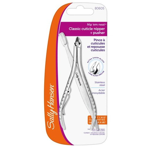 SALLY HANSEN Nip'em Neat - Alicate para cutículas + empujador