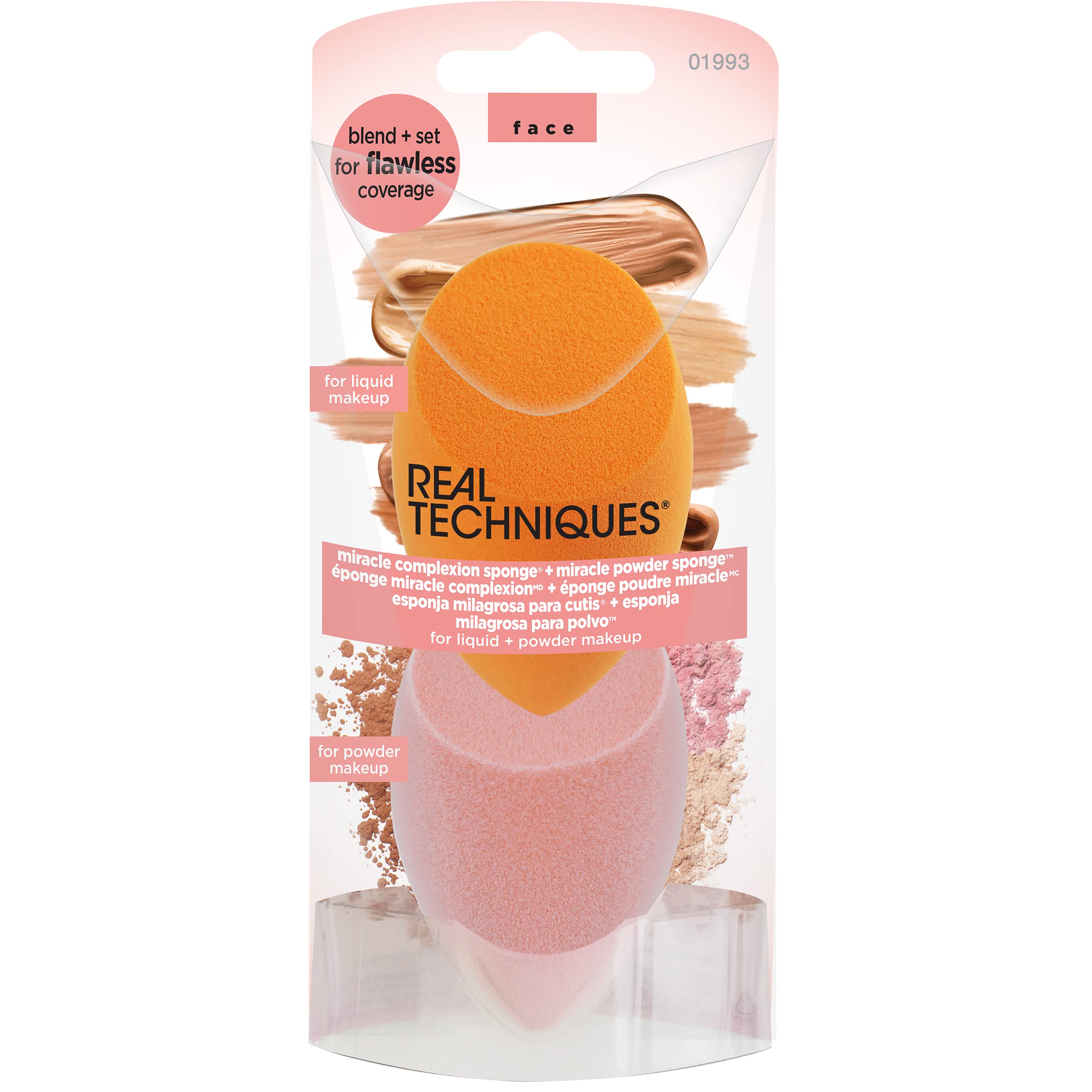 REAL TECHNIQUES Iconic Blend + Set Dúo de esponjas de maquillaje