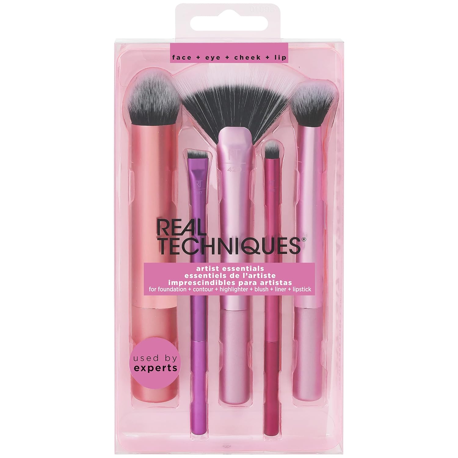 Set de brochas de maquillaje esenciales para artistas REAL TECHNIQUES
