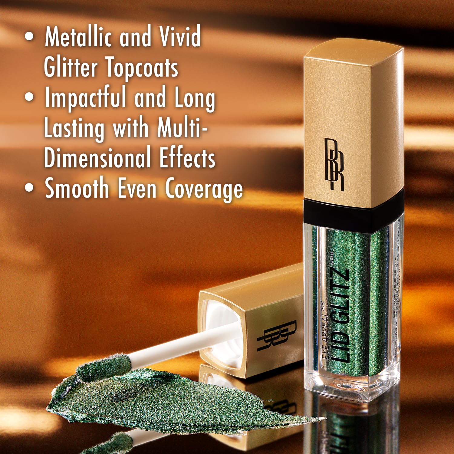 Sombra de ojos líquida con brillo Eye Appeal Lid Glitz de BLACK RADIANCE