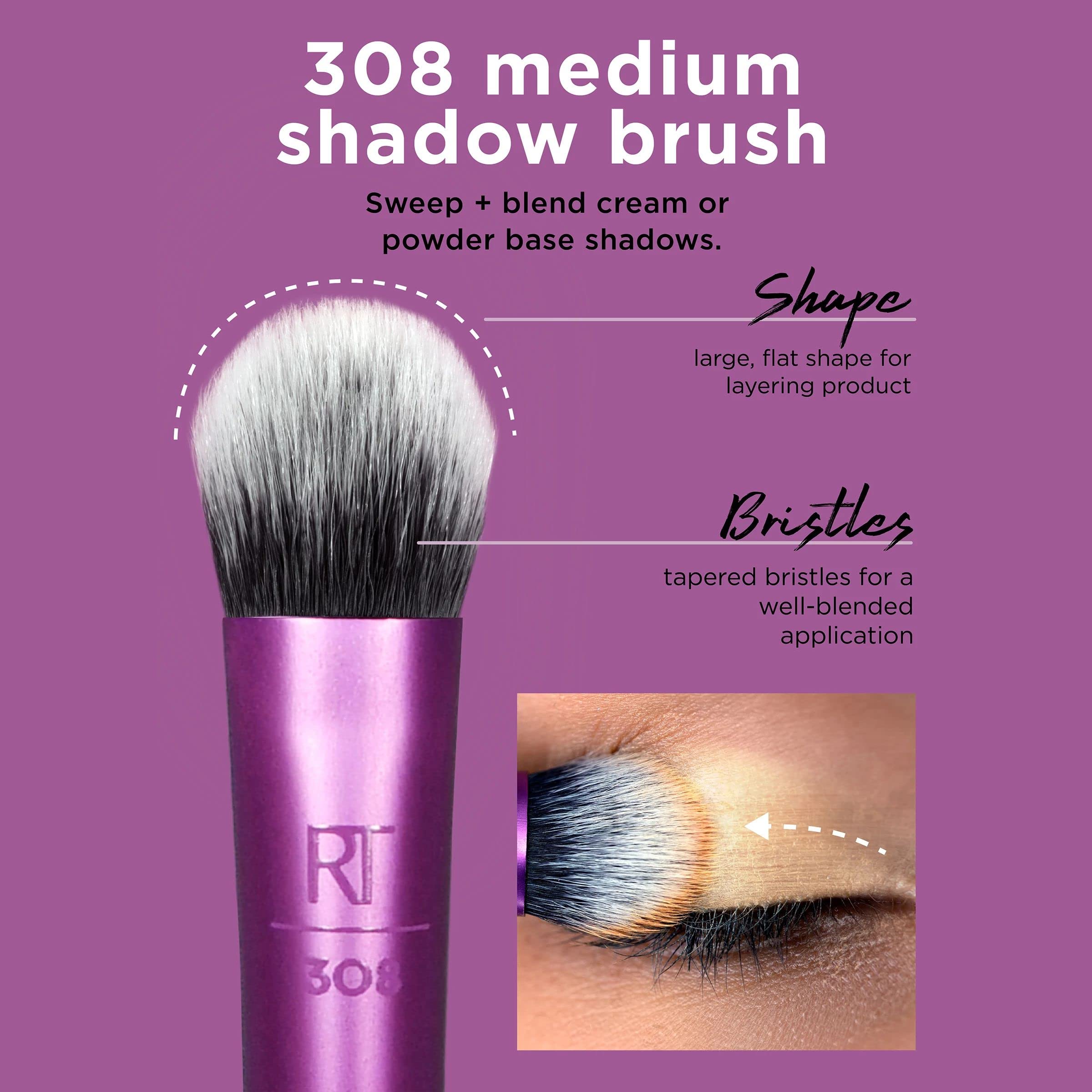 Kit de brochas de maquillaje esenciales para ojos de uso diario REAL TECHNIQUES
