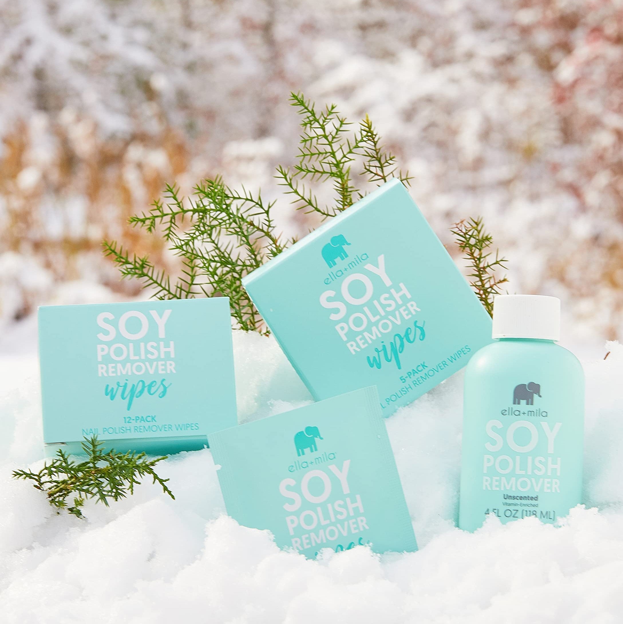 Quitaesmalte de uñas de soja ELLA+MILA