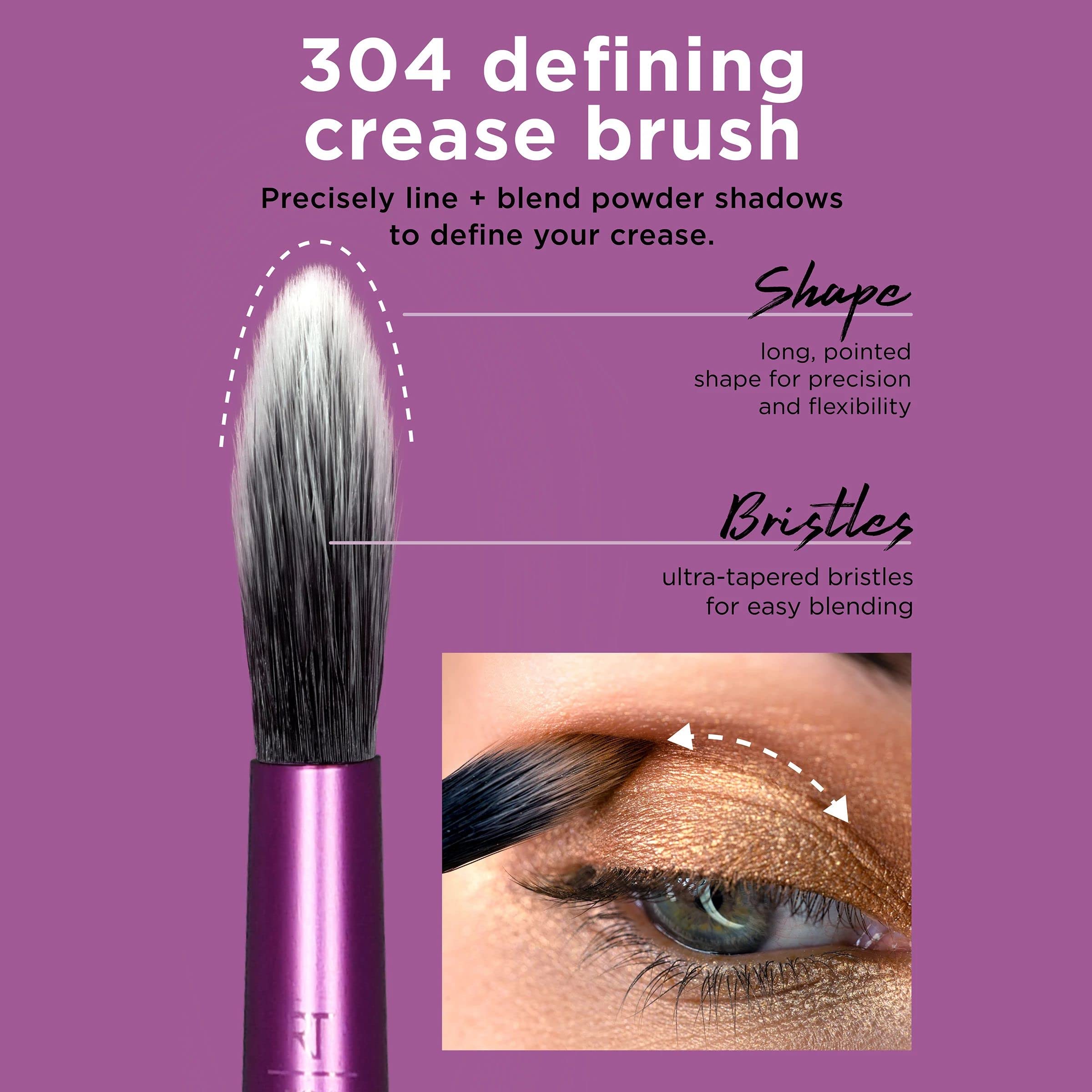 Kit de brochas de maquillaje esenciales para ojos de uso diario REAL TECHNIQUES