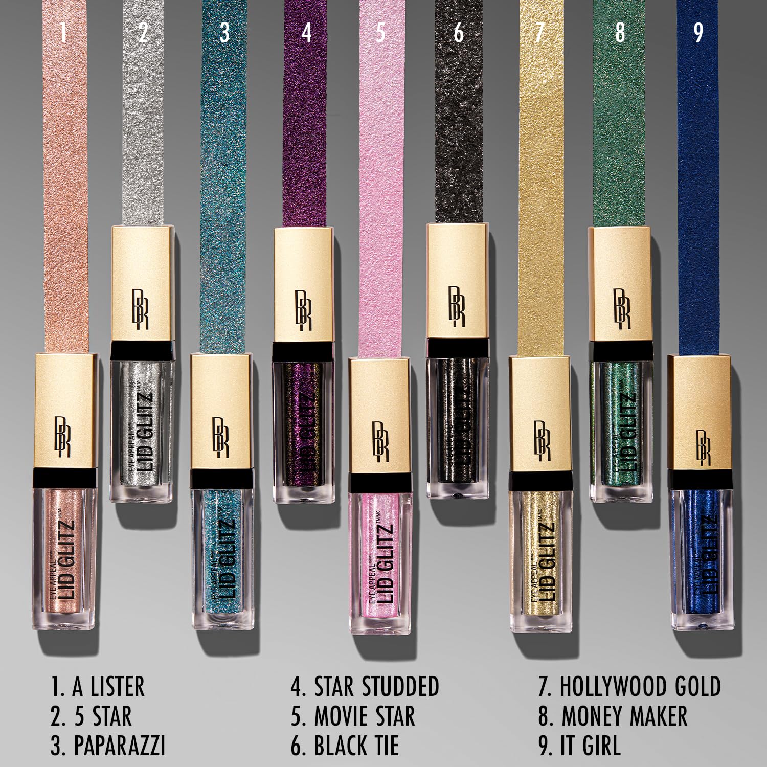 Sombra de ojos líquida con brillo Eye Appeal Lid Glitz de BLACK RADIANCE