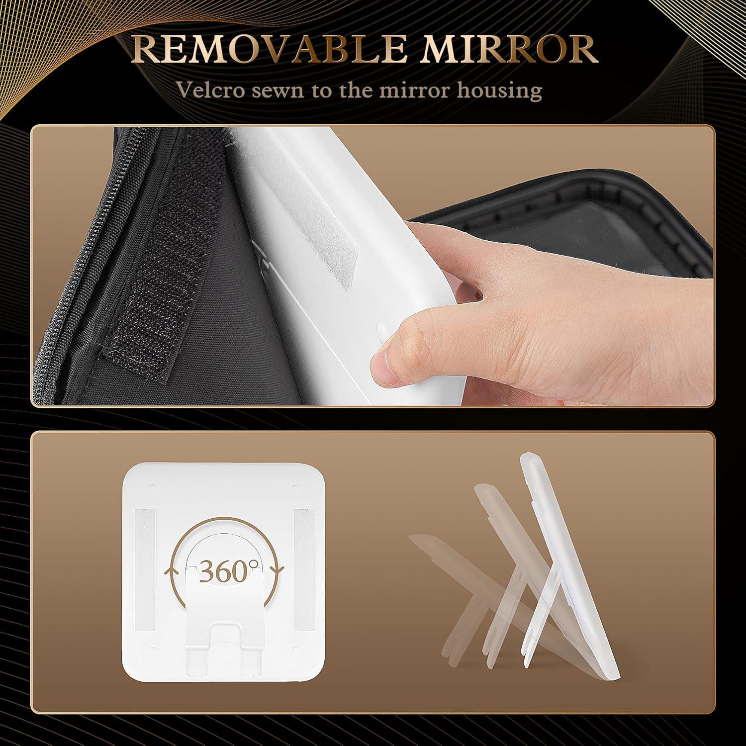 AISHIKEKE Makeup Bag with Led Mirror