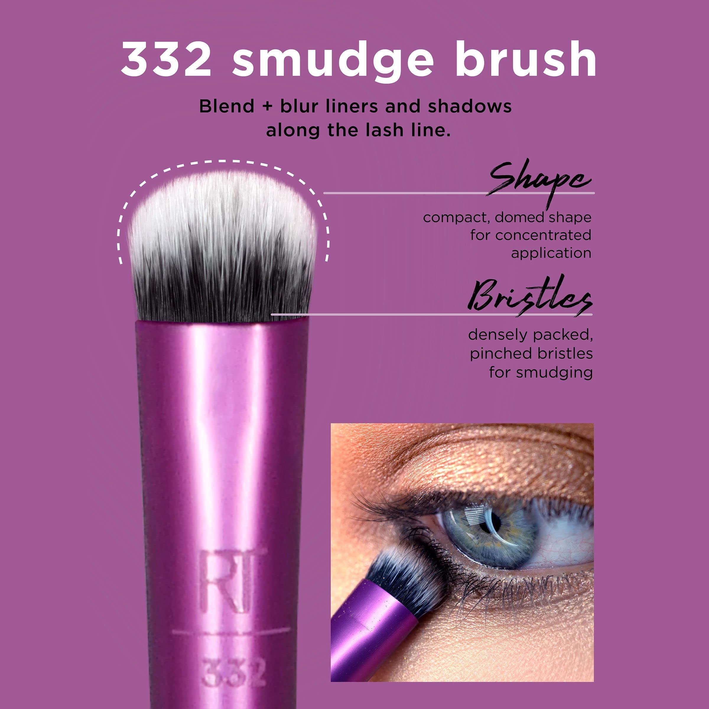 Kit de brochas de maquillaje esenciales para ojos de uso diario REAL TECHNIQUES