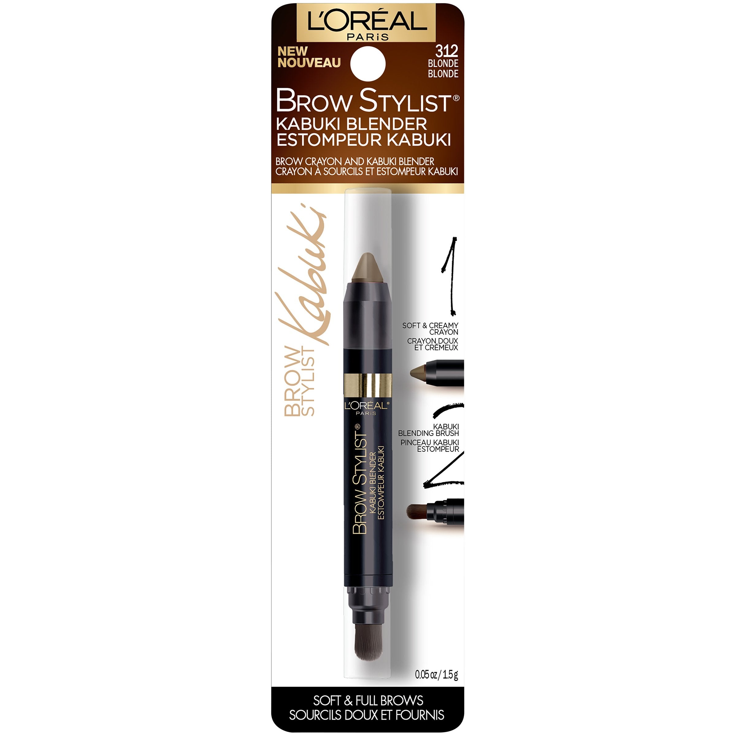 Lápiz de cejas Kabuki Blender de L'ORÉAL Brow Stylist