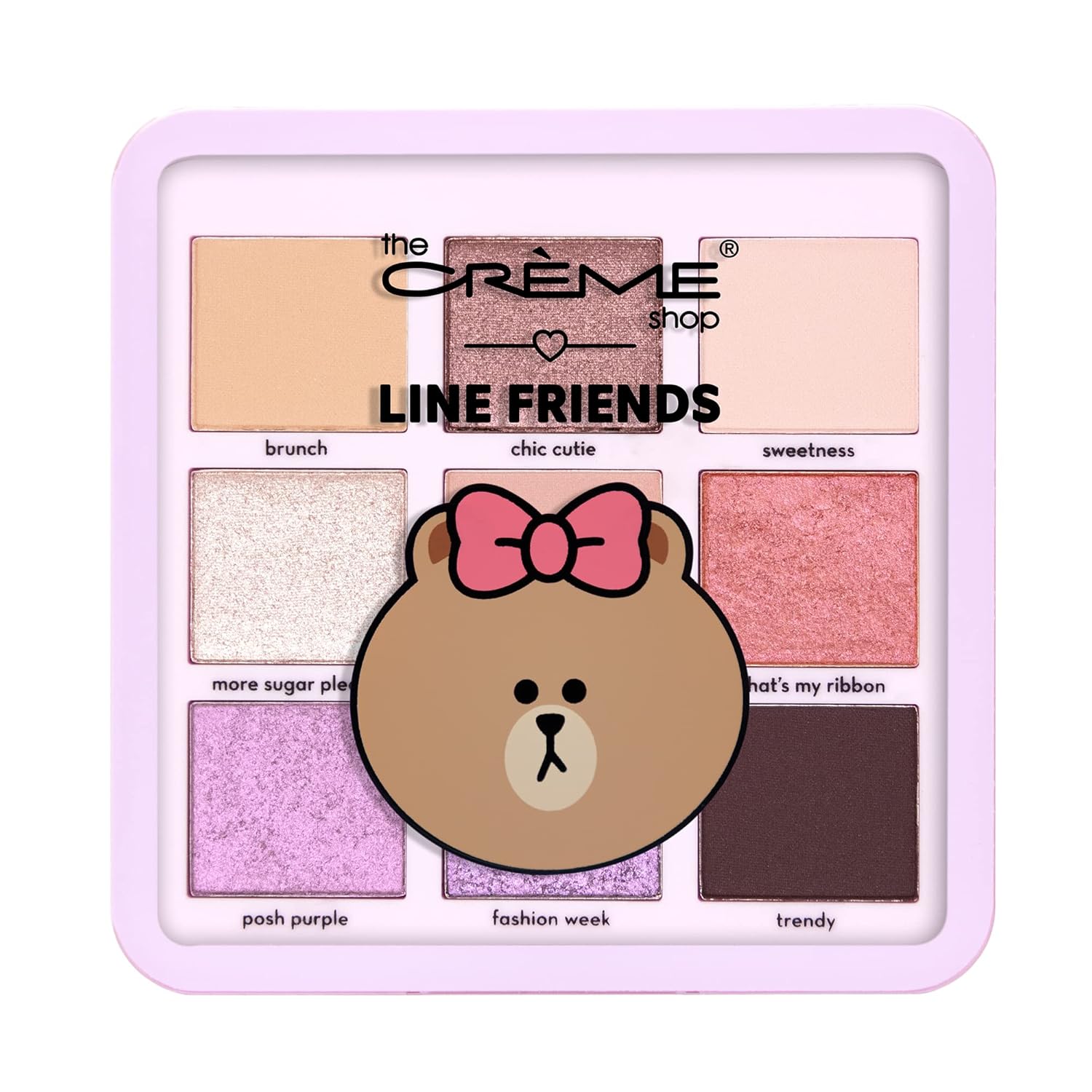 Paleta de sombras de ojos con brillo y purpurina de 9 colores THE CREME SHOP