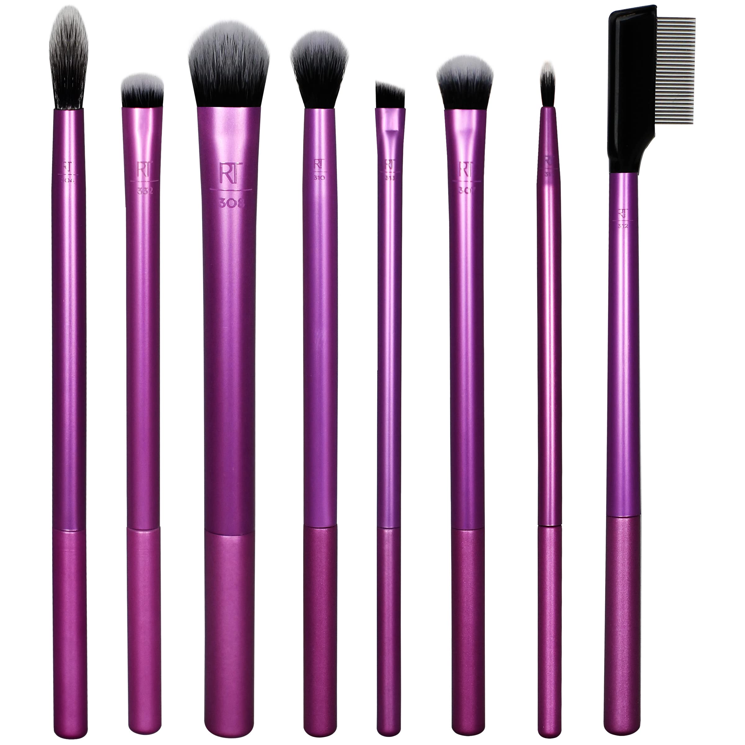 Kit de brochas de maquillaje esenciales para ojos de uso diario REAL TECHNIQUES