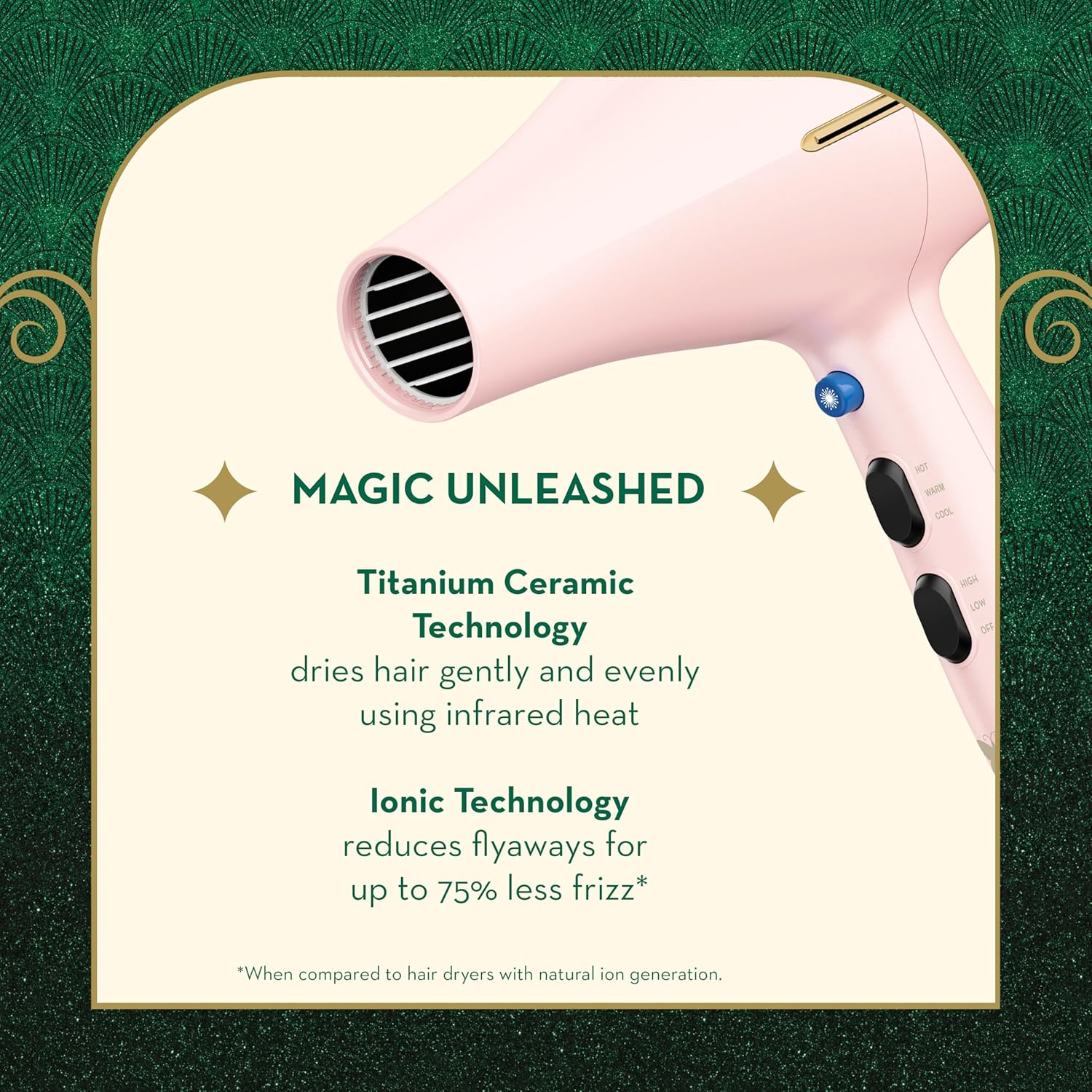 Secador de pelo de plasma CONAIR Wicked You've Been Galinda-Fied