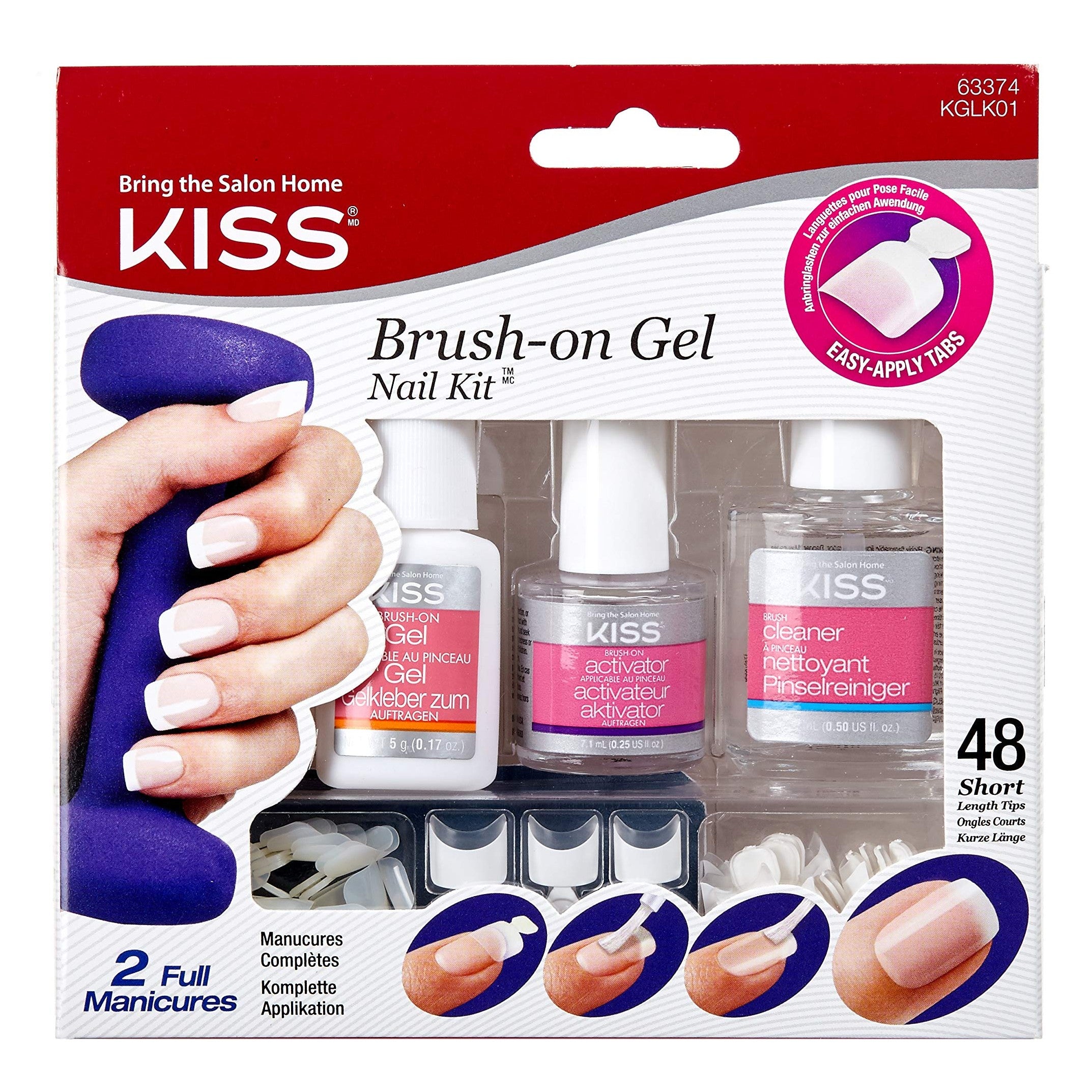 KISS Brush-On Many Ways To Wear Gel Nails Manicure Kit
