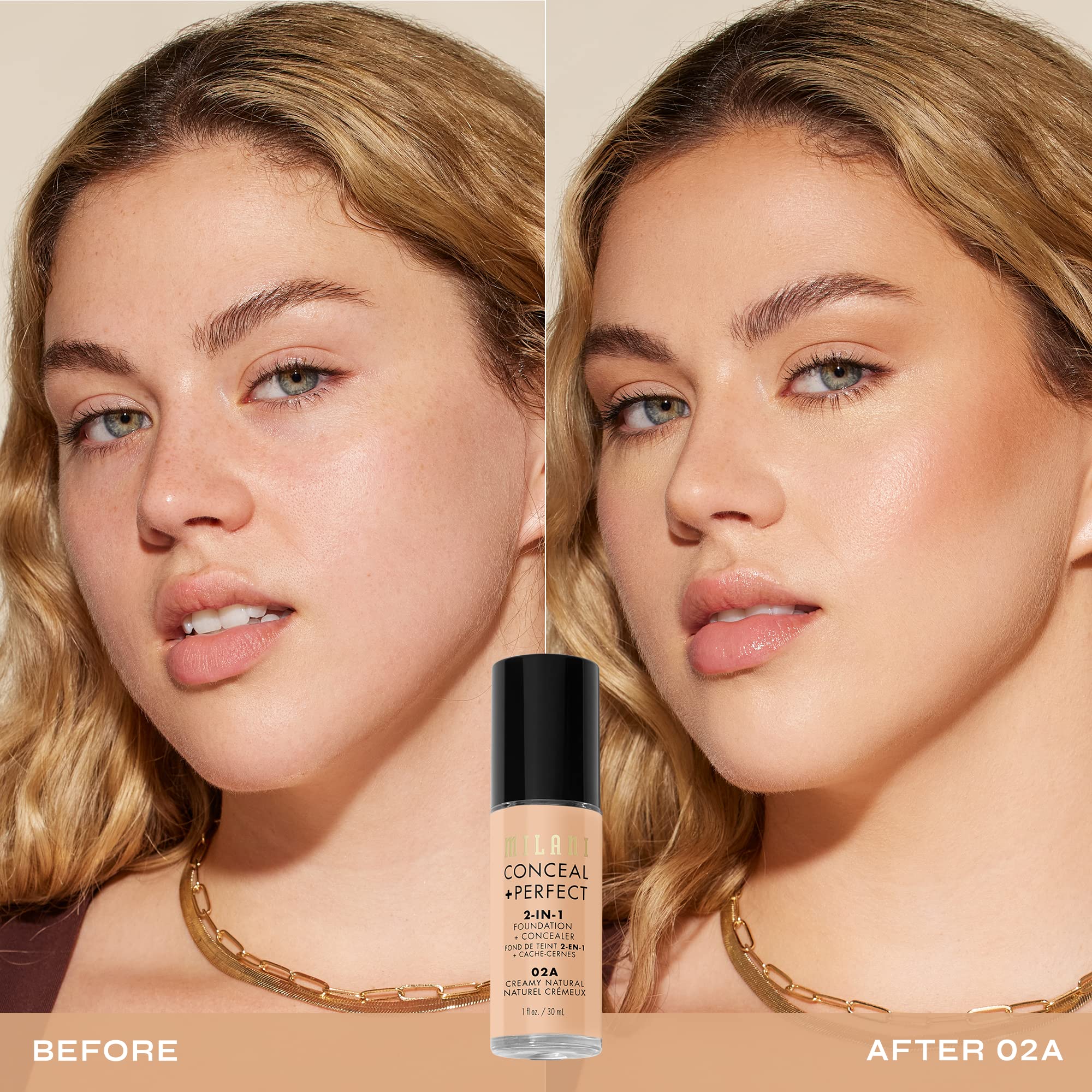 MILANI Conceal + Base Perfecta 2 en 1 + Corrector