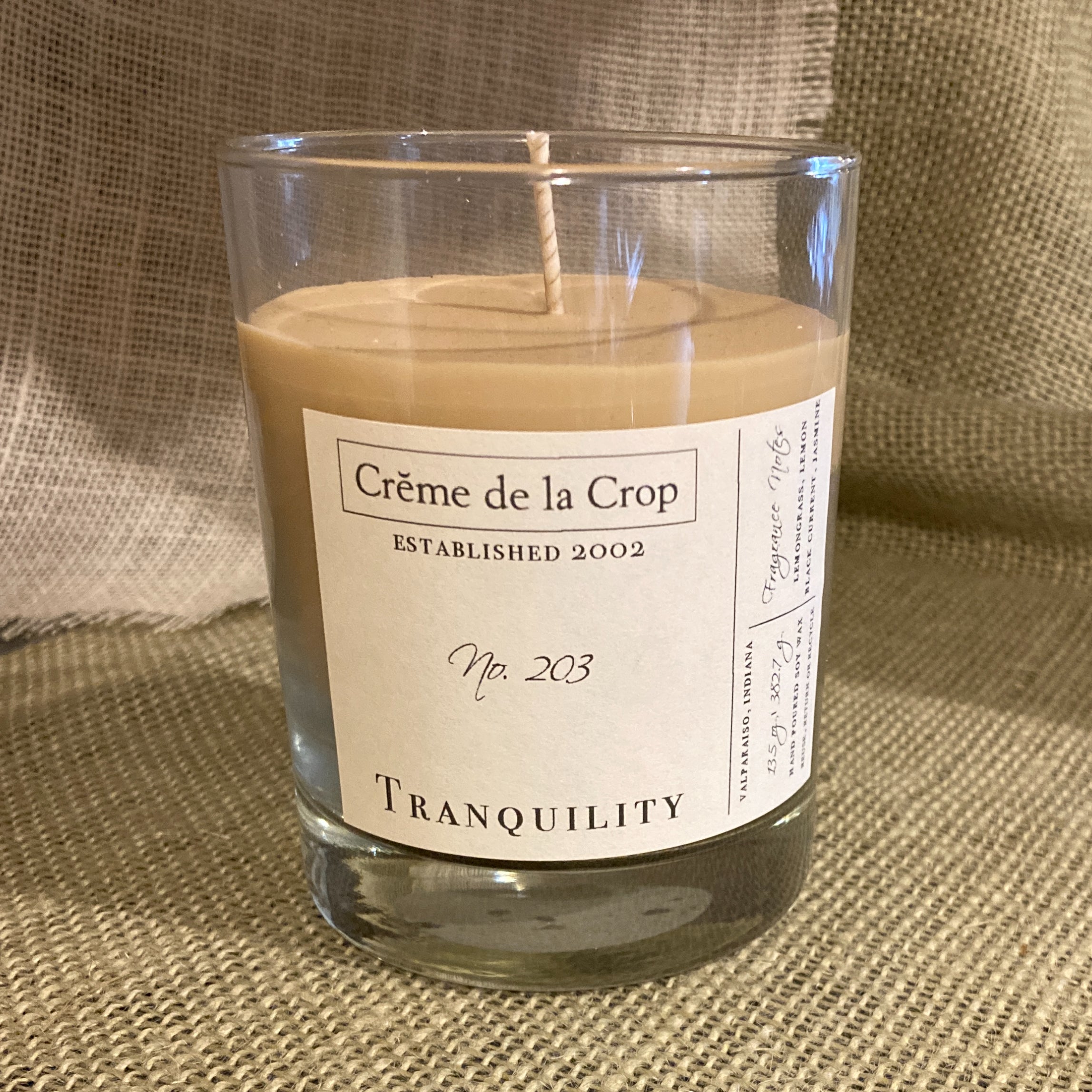 Soy Candle - Tranquility (Lemongrass & Black Currant)