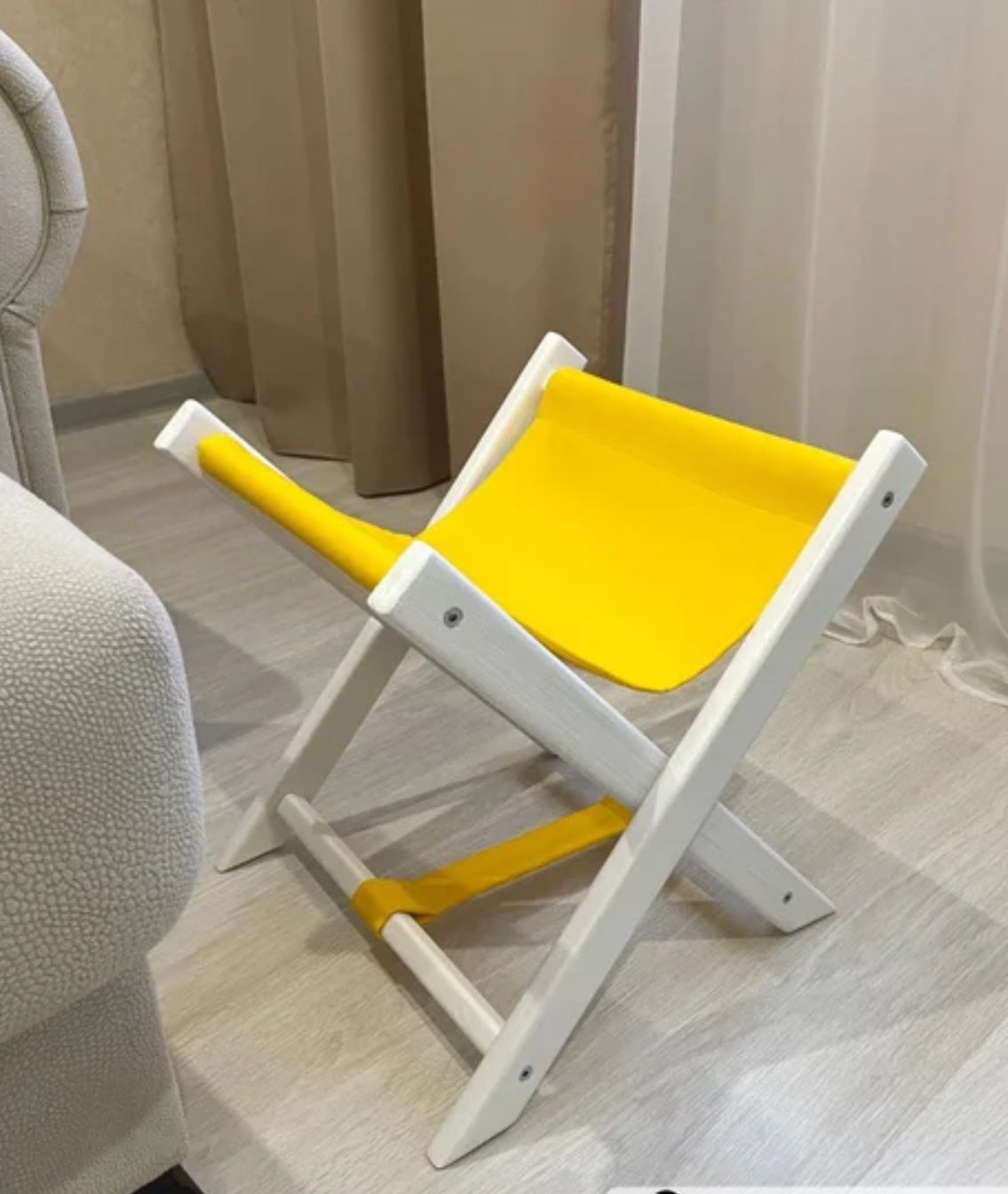 AIR MAX Bag stand(yellow eco-leather on white legs)