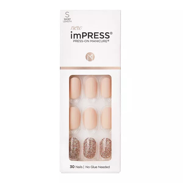 ImPRESS Manicura con purpurina sólida a presión 556