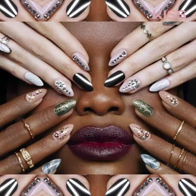 Uñas de manicura de lujo únicas y maestras de KISS